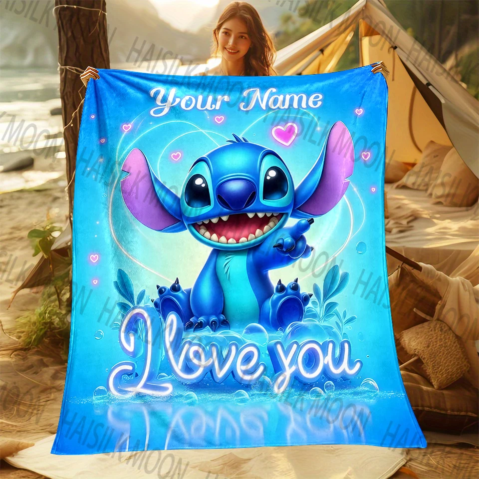 Vlastný názov steh Disney Cartoon Vytlačená prikrývka, viac-sezónne použitie na zdriemnutie, kempovanie, cestovanie, auto, pohovky na plsní
