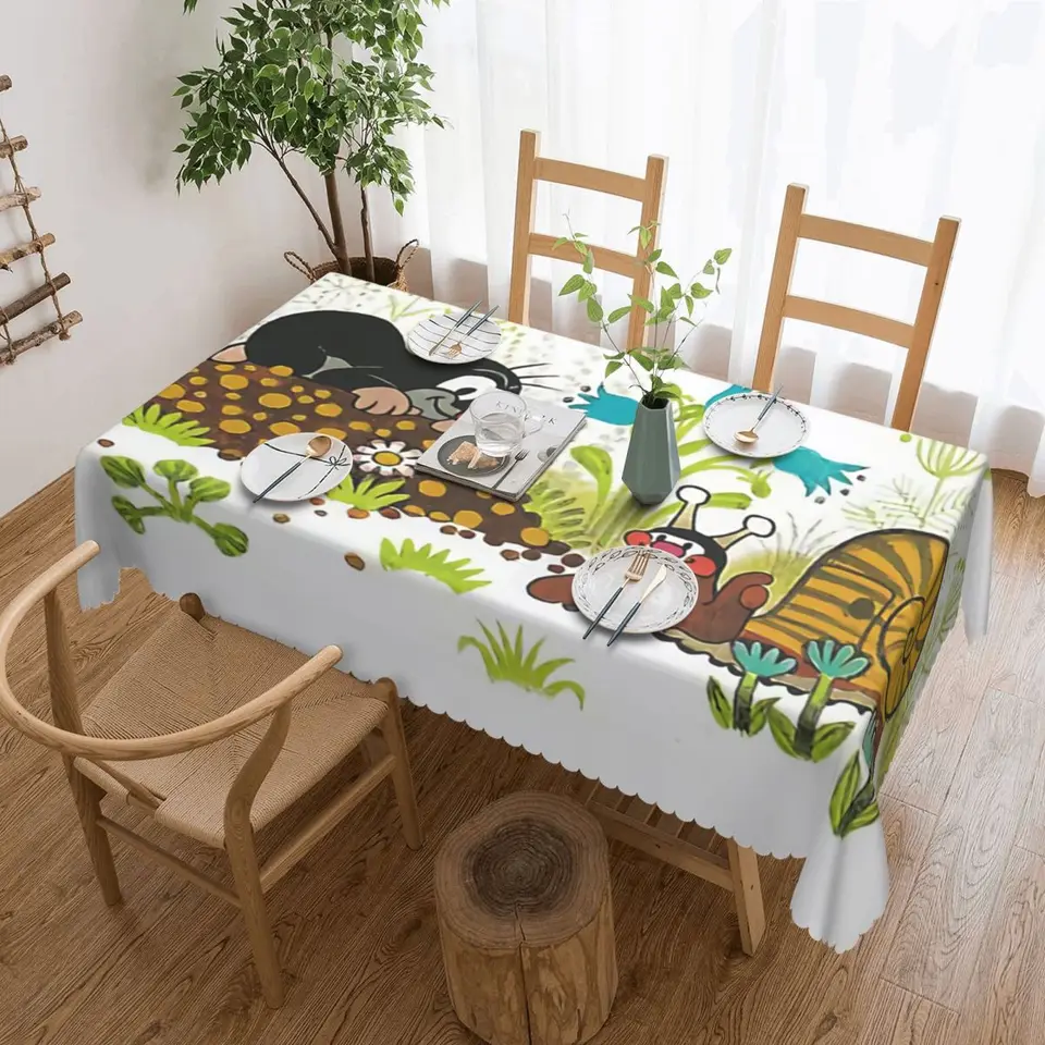 Vlastný obdĺžnikový kawaii Mole Krtek obrusový fit 45 