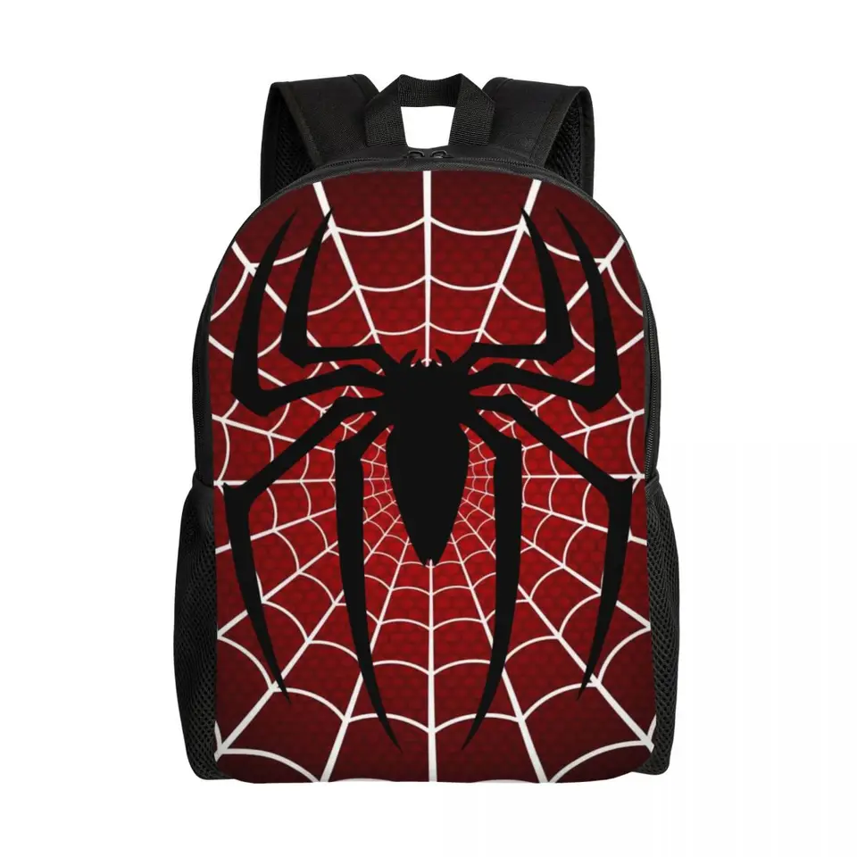 Vlastný pavúk muž karikatúra superhrdina cestovný batoh ženy školský počítač College College Student Daypack tašky