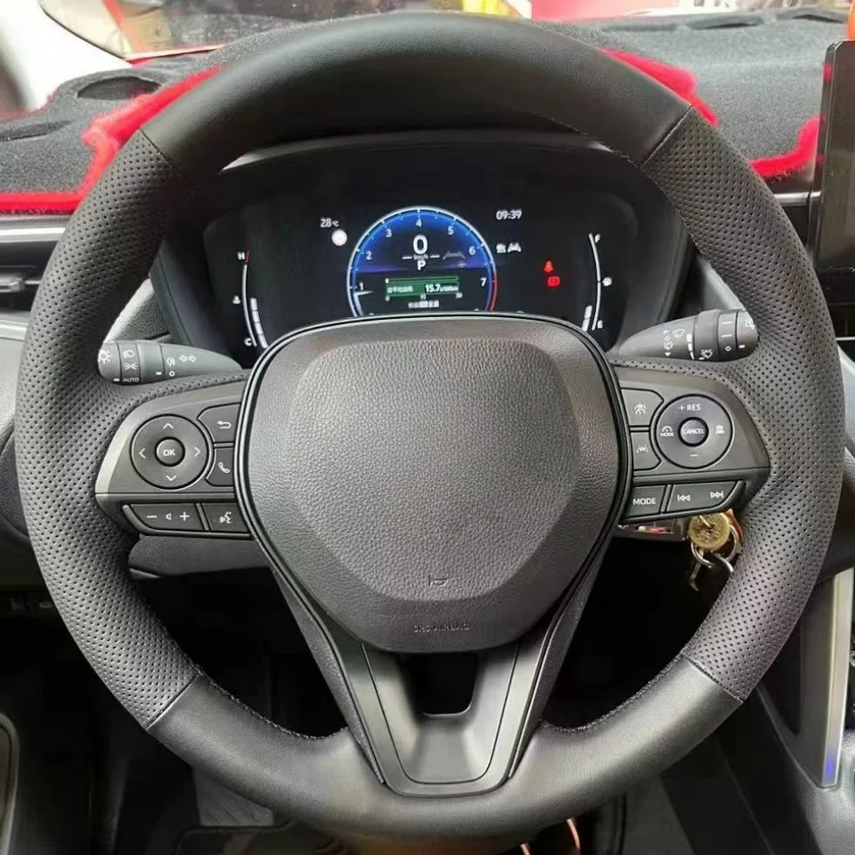Vlastný protišmykový mikrovláknový kožený kryt na volant pre toyota RAV4 AX50 COROLLA G12 AXIO ALTIS CAMRY XV7