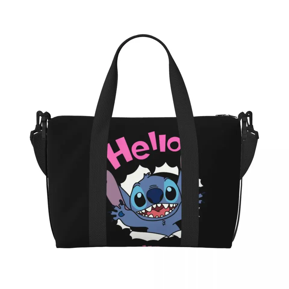 Vlastný steh anime pláž tote tašky Ženy Extra veľká telocvičňa prenášajte cestovné nákupné tašky
