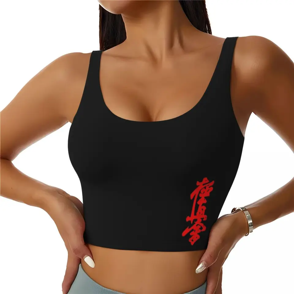 Vlastný vysoký náraz Cool Kyokushin Karate Sports podprsenka Dámske bojové umenia telocvičňa tréning jogy Top
