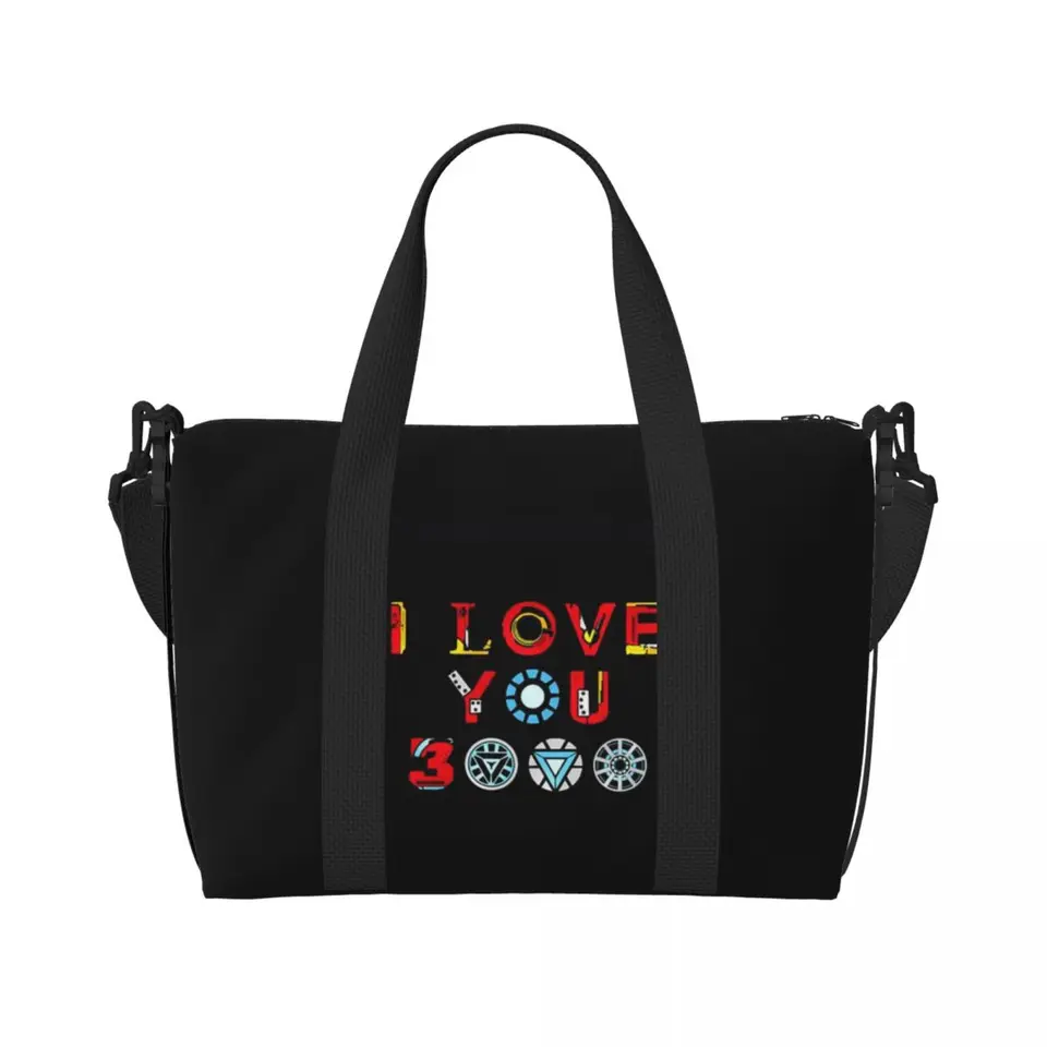 Vlastný železný muž 3000 Tote Bag Ženy veľkú kapacitu plážová telocvičňa cestovná taška