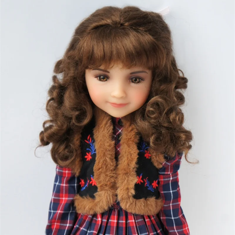 Vlasy Mohair Doll Hair JD543 Polovičná dlhá princezná mäkká vlna BJD Parochne 1/12 1/8 1/6 1/4 1/3 QBABy Pullip Blythes Accessorie