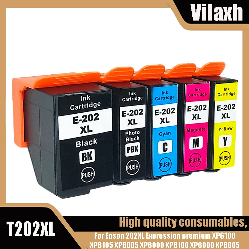Vliaxh 202 XL atramentová kazeta pre Epson 202xl Expresia Premium XP6100 XP6105 XP6005 XP6000 XP6100 XP6000 XP6005 Print Nánk