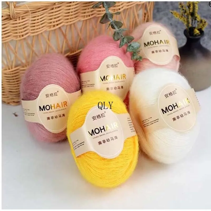 Vlna Mohair pleť DIY priadza pletenie 25 g/guľové háčkovacie príslušenstvo prikrývky háčkajúce sveter remeslá Veľkoobchod HE1066