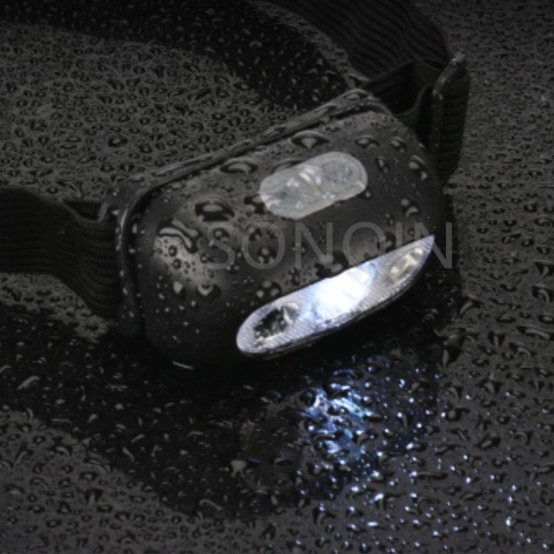 Vlnová indukcia XPE svetlomet USB Nabíjateľné kempingové vyhľadávanie svetlo vstavaná batéria baterka vonkajšie jazdné pracovné svetlá