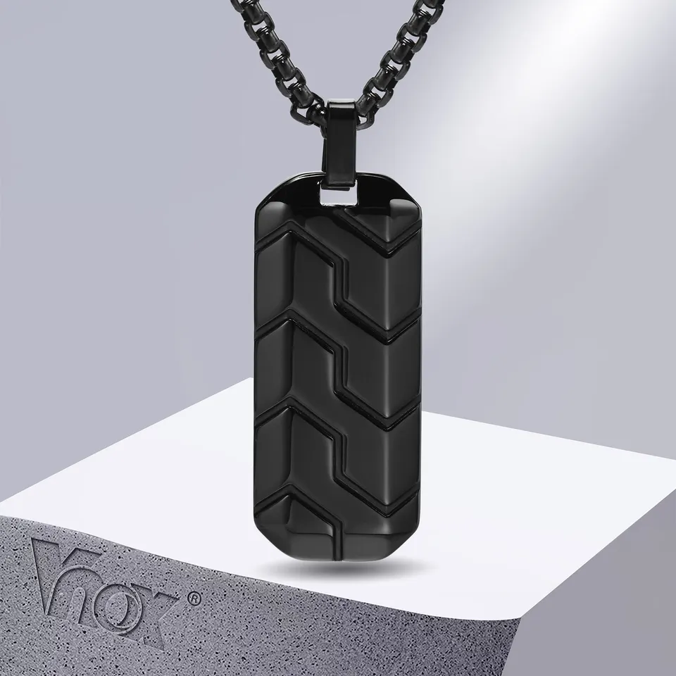 VNOX COOL PNEY PETKRACKY NÁKLADY PRE MENCH BOY, Geometrický barový golier z nehrdzavejúcej ocele, Punk štýlové darčeky pre neho