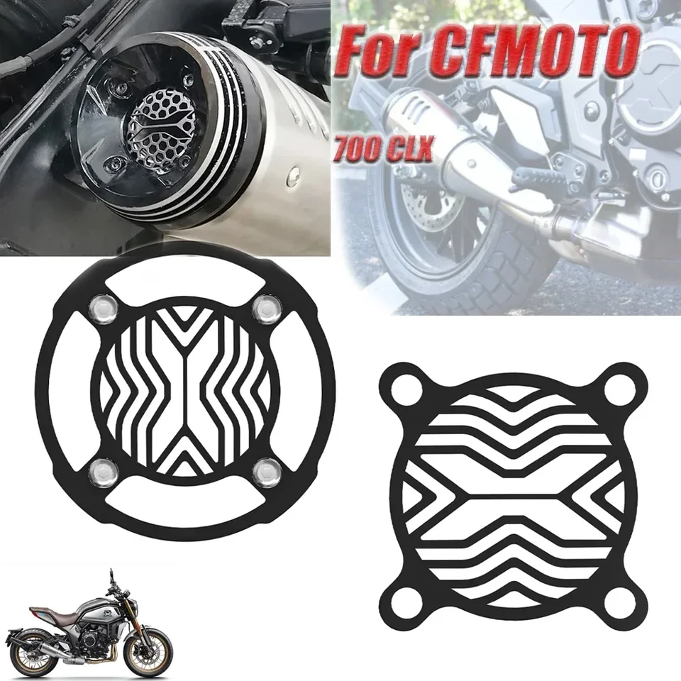 Vnútorná a vonkajšia ochrana motocyklového výfukového potrubia Anti-Scald Cover Anechoic Net pre CFMoto 700 CLX 700CLX
