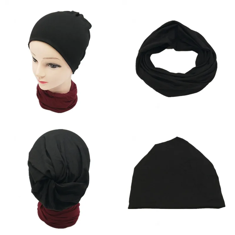 Vnútorná hidžábová čiapka Moslimský turban Islam Undercap Bonnet Soft Stretch Stretch hidžabs trubica čiapka Turbante majer klobúk šál žena
