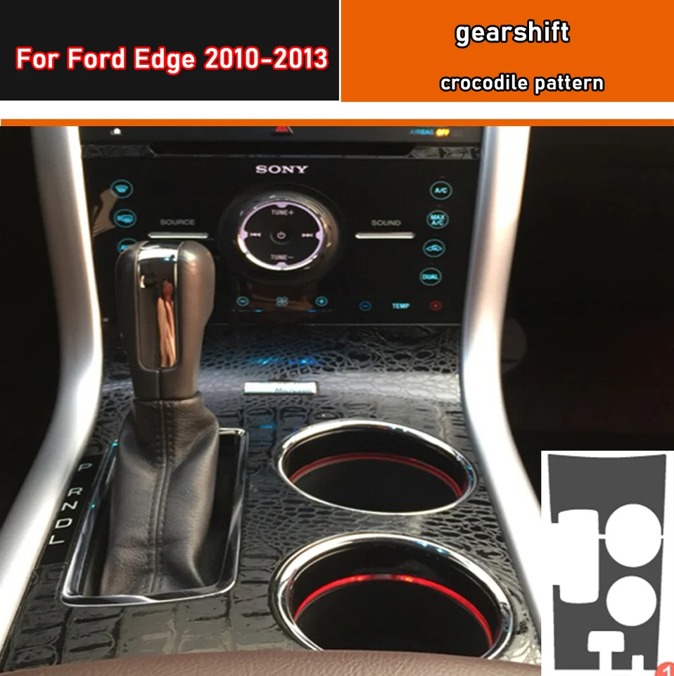 Vnútorná nálepka pre ozubené skrinky pre ozubenú kolesovú skrinku pre Ford Edge 2010-2013 Nálepka na okno vozidla Auto