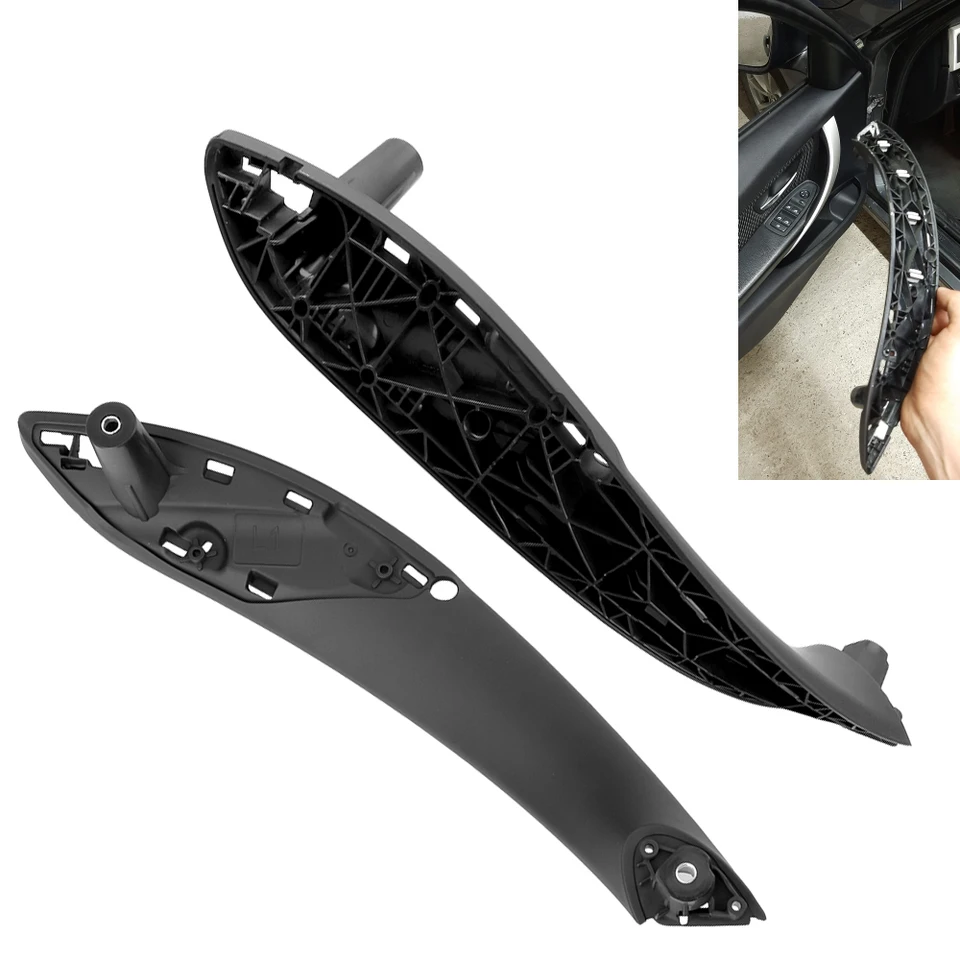 Vnútorná rukoväť auta pre BMW F30 F80 F31 F32 F34 F35 K rukávam vnútorných dverí Čierna predná zadná zadná/pravá dvere Panel Tresl Cover