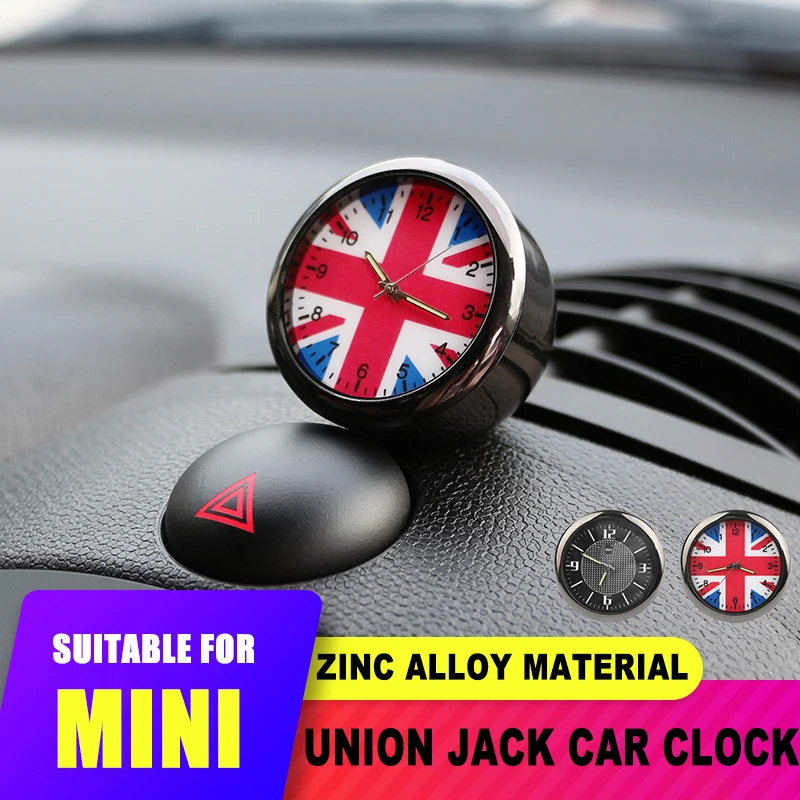 Vnútorná únia automobilu Jack Air Outlet Clock Decorácie pre Mini Cooper JCW S F55 56 F60 R55 R56 R60 Countryman pre Honda Civic 10.