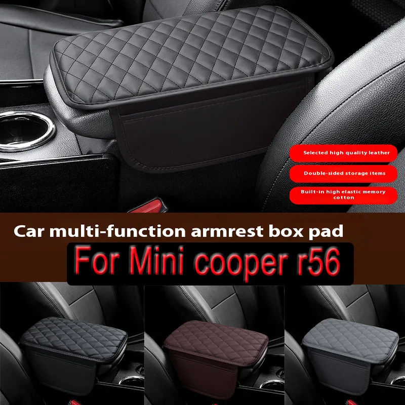 Vnútorné doplnky automobilu Výška lakťovej lakťovej krabice Zvýšenie podložky Storage Bag Center Console Chráňte kryt pre Mini Cooper R56