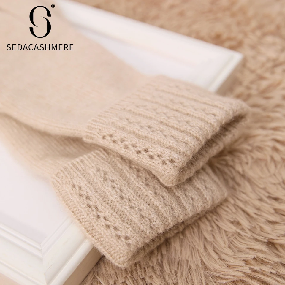 Vnútorné Mongolsko Vnútorné Mongolsko Čisté ovce Cashmere Rukavice Dámske zimné bicykli teplé pletacie rukavice fleece vlnené rukavice