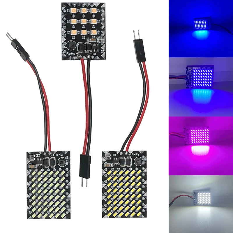 Vnútorné panelové panely nákladného vozidla LED COB LED COB 9 48 SMD 2835 LED biela modrá ľadová modrá ružová T10 BA9S C5W Festoon 12v/24v