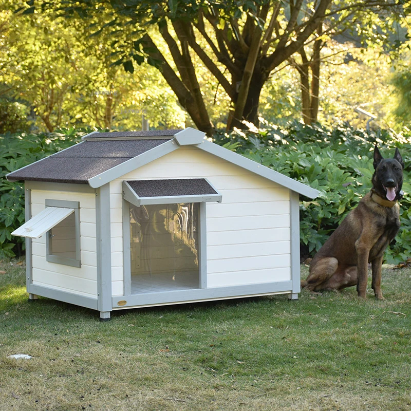 Vnútorné psie domy masívne drevo balkón Puppy Kennel mačiatko Klietky vonkajšie záhradné nádvorie domáce zvieratá Villa pre malé stredné veľké psy