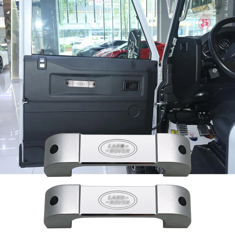 Vnútorný hliníkový hliník zliatiny čiernych dverí rukoväť pre Land Rover Defender 110 90 2008 2009 2010 2010 2012 2012 2013 2014 2015 2016