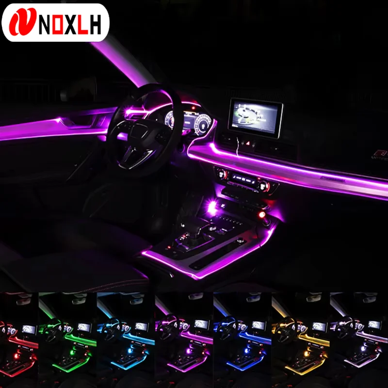 Vnútorný interiér neón RGB vláknitá z optického atmosféry neónovej osvetľovacej súpravy