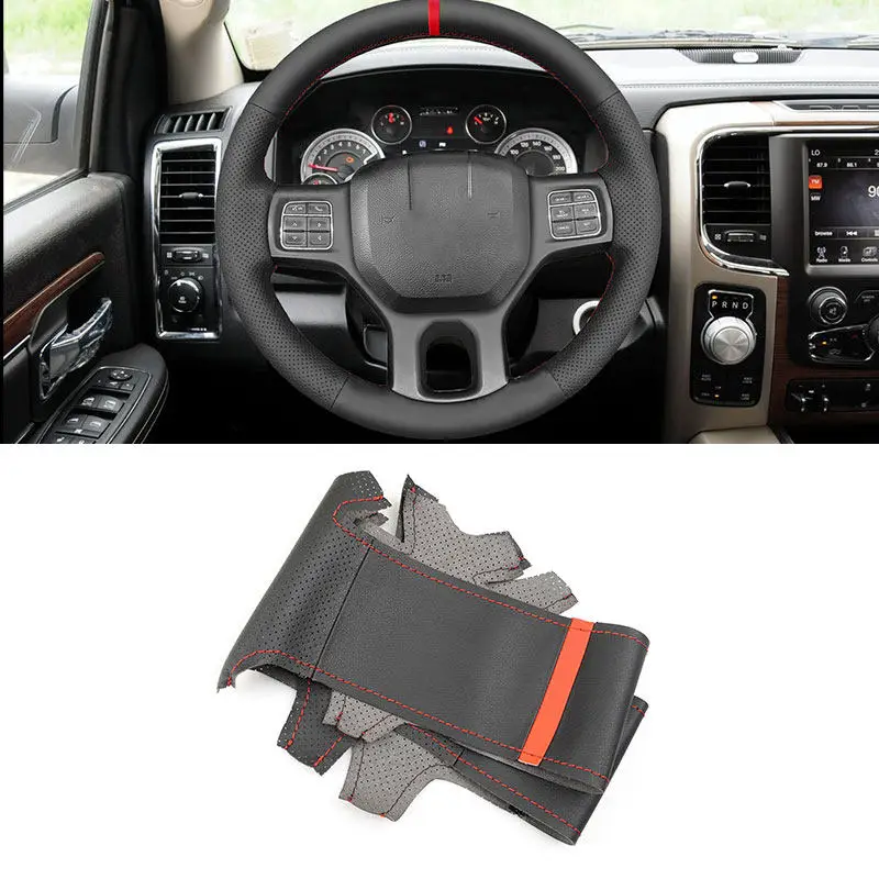 Vnútorný kryt volantu automobilu Červená čiara Červená čiara pre Dodge Ram 1500 Classic 2012-2022 RAM 2500 3500 5500 2012-2018