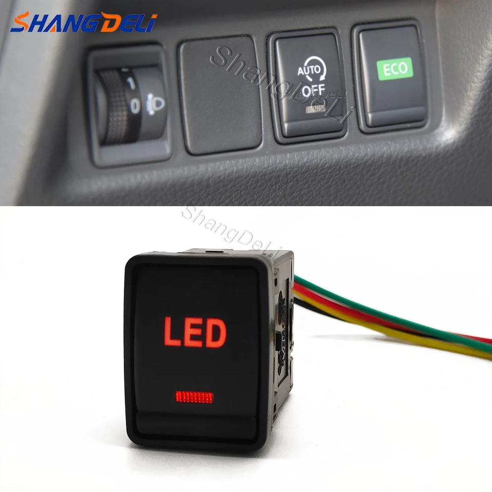 Vnútorný oranžový LED prepínač LED prepínač vypnutia vypnutia tlačidla pre Nissan X -Trail T32 2014 - 2020 Qashqai J11 2015