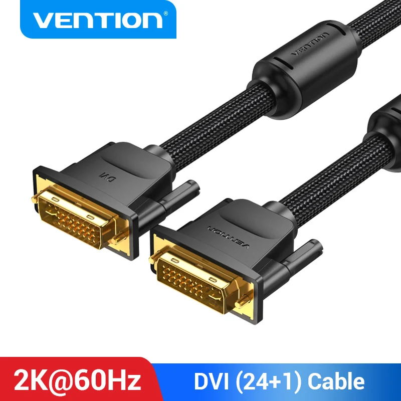 Vodenský kábel DVI Muž a mužský DVI až DVI 24+1 Video kábel 1080p 2K Dual Link pre projektor Monitor pre laptop PC Monitor DVI-D 1 m 5m