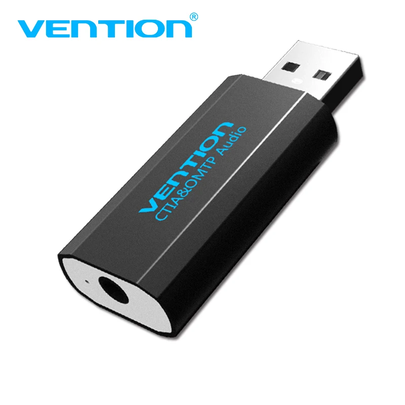 Vodná zvuková karta externej zvukovej karty USB Audio Adapter Card s mic USB na konvertor 3,5 mm pre prenosný počítač zvukovú kartu pre slúchadlá