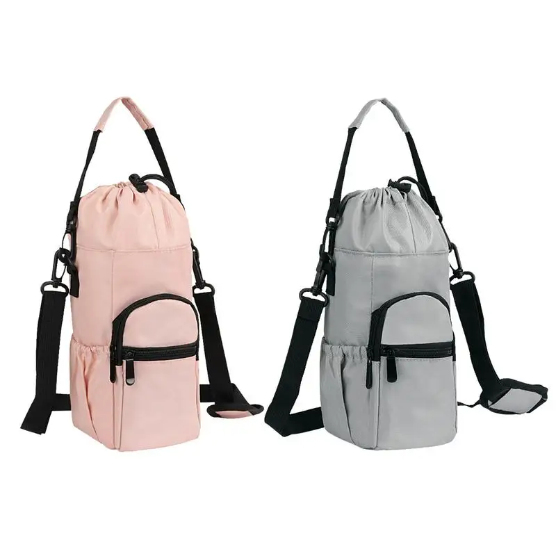 Vodná šálka fľaše na fľašu Izolované nosič vody Crossbody Outdoor Bag Fľaša držiak na fľašu s viacerými vreckami pre