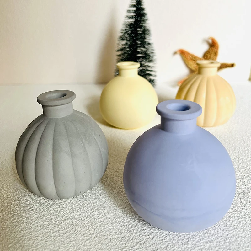 Vodné zvlnenie Váza cementové plesne aromaterapia difúzora Difúzor nádoby Pasová pleseň Terrazzo Váza Silikónová forma DIY Fors