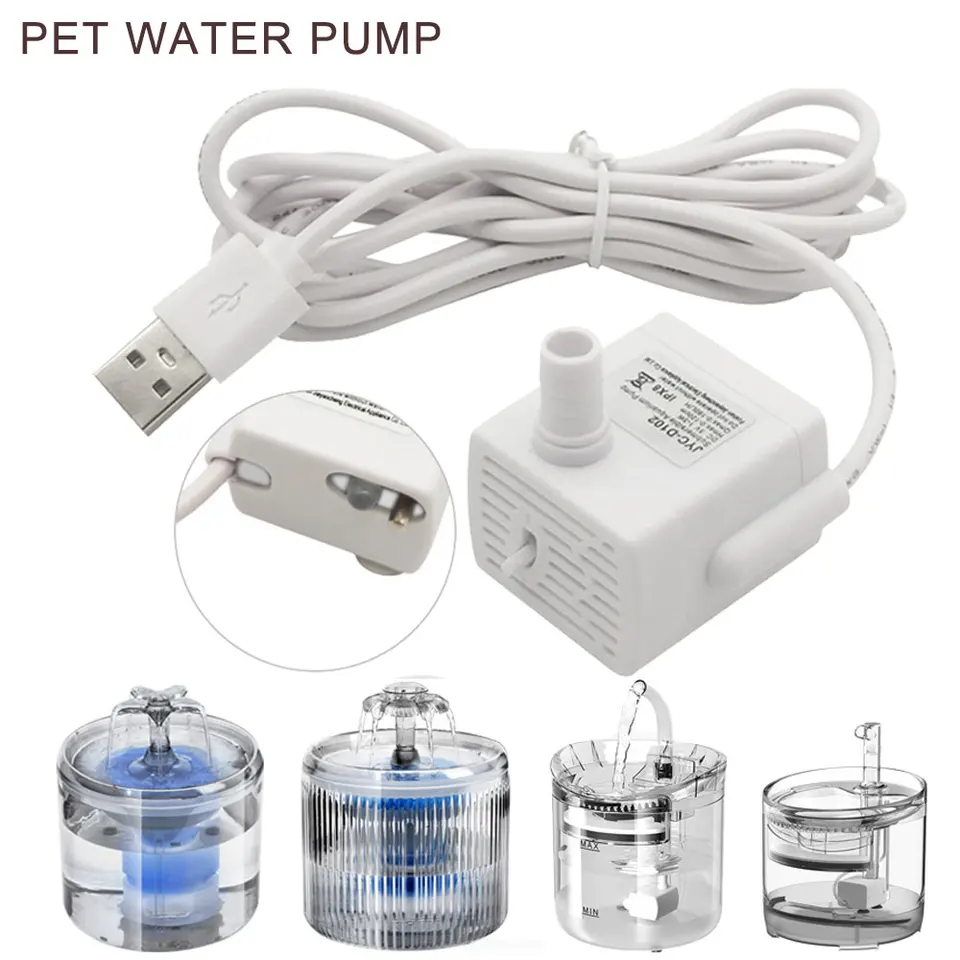 Vodné čerpadlo Pet Cat Water Fontain proti suchému spaľovaniu motor