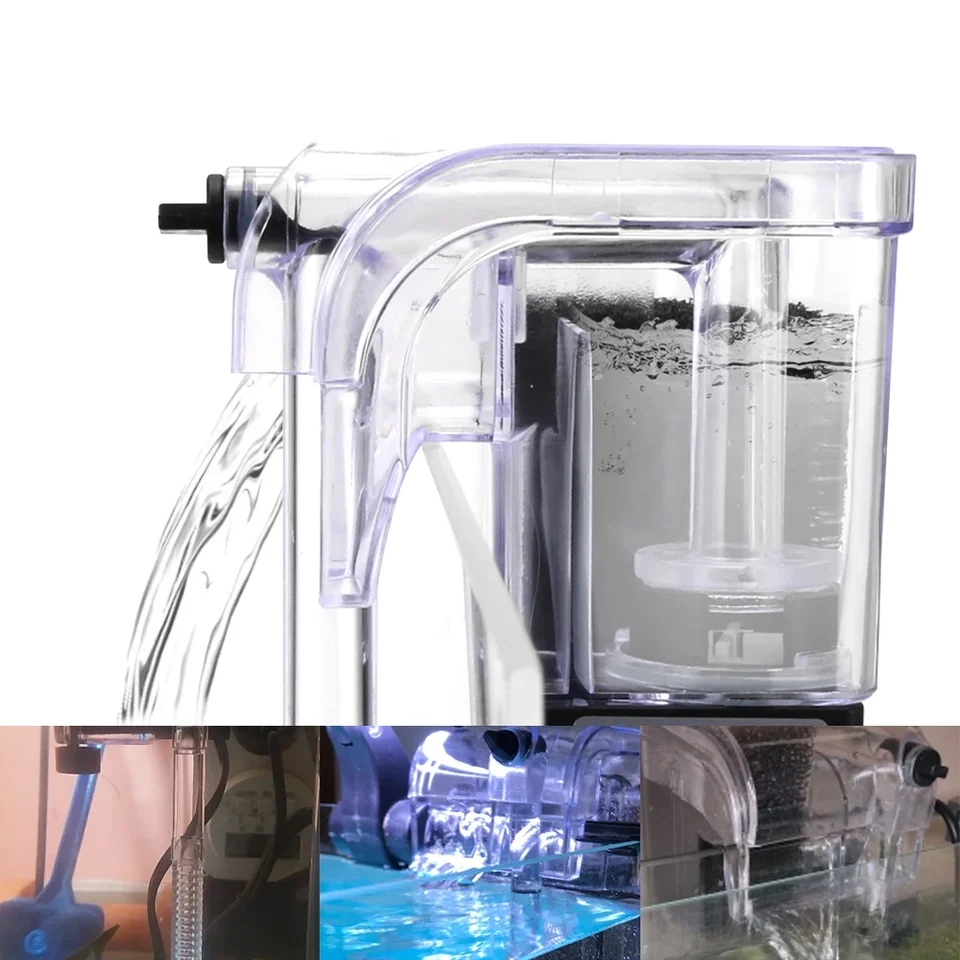 Vodné čerpadlá Vonkajšie zavesenie filtra Kyslíka Monoristná čistička vody pre akvárium Fish Tank Filter Mini akváriový filter