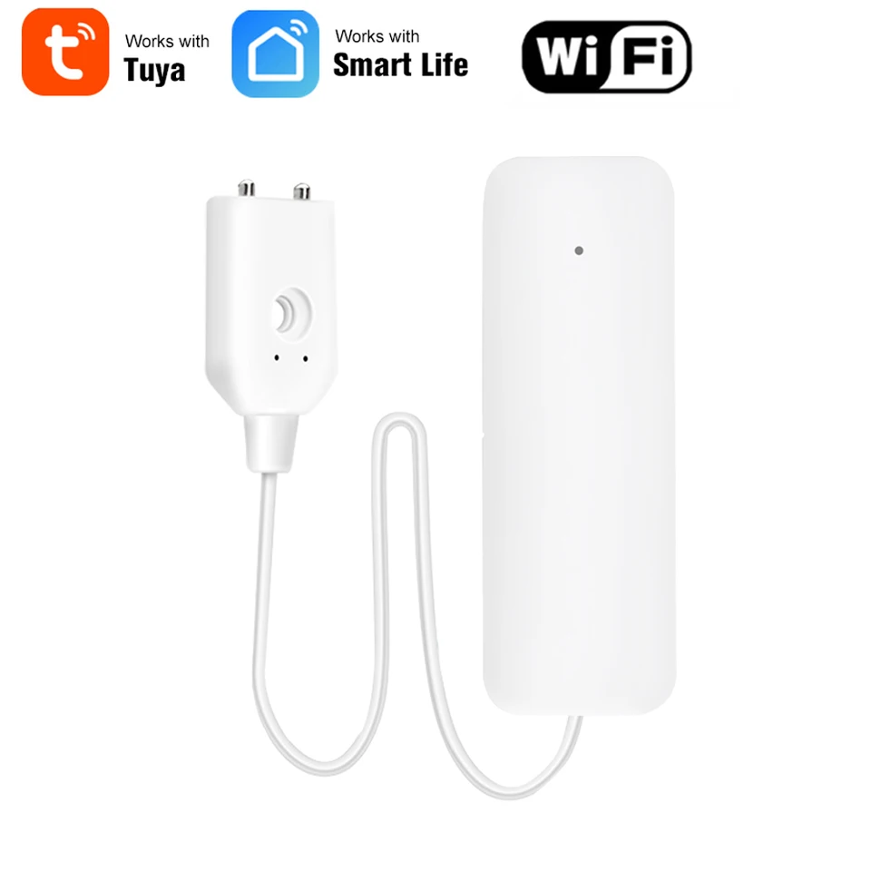 Vodný alarm snímač WiFi detektor úniku vody pretečanie výstrahov úniku povodní diaľkového monitora upozornenia