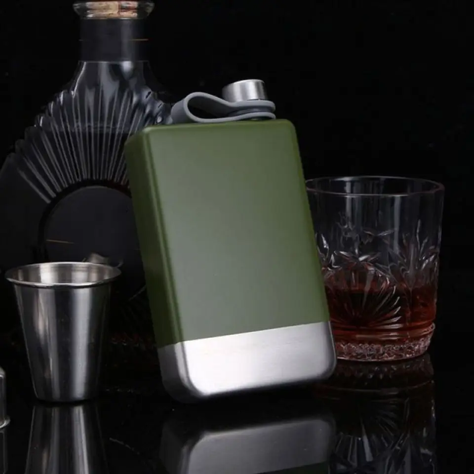 Vodný hrniec 9oz bedrová banka nerozbitná z nehrdzavejúcej ocele Flask odolná vrecková fľaša kempingu
