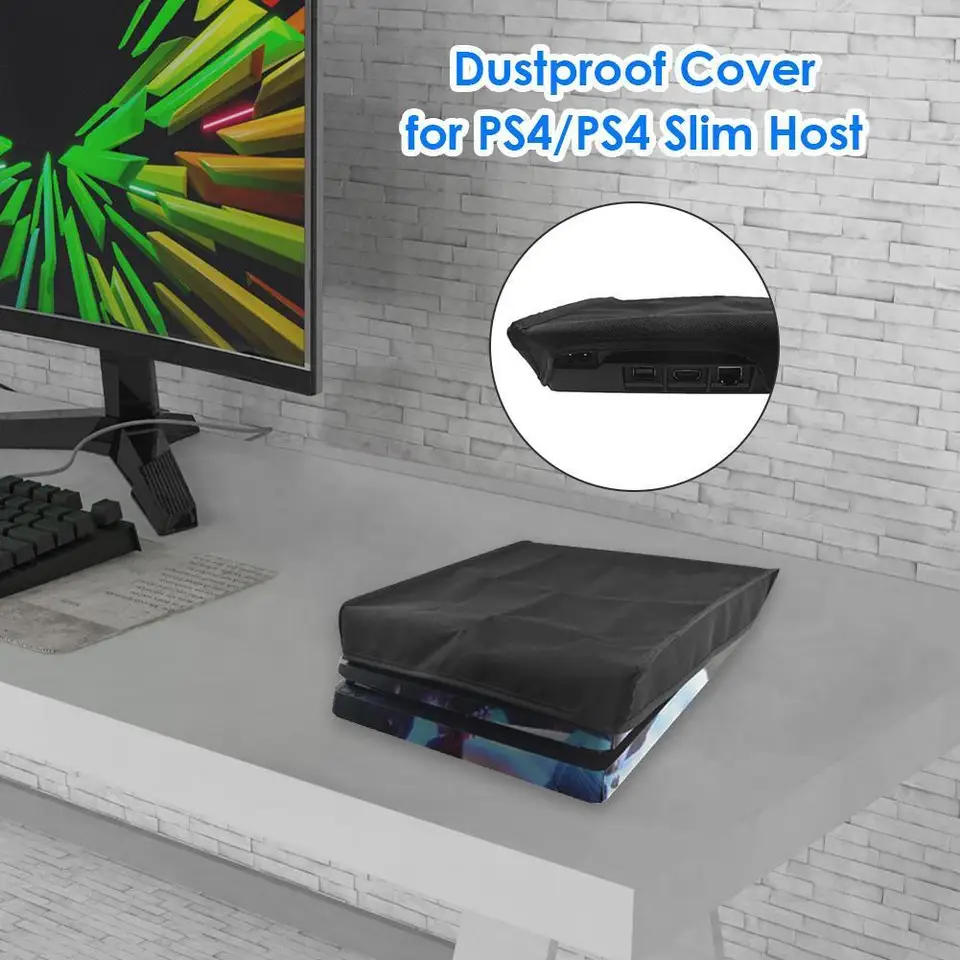 Vodorovná prachová obálka s mäkkou podšívkou pre PlayStation 4 PS4 Slim Game Console
