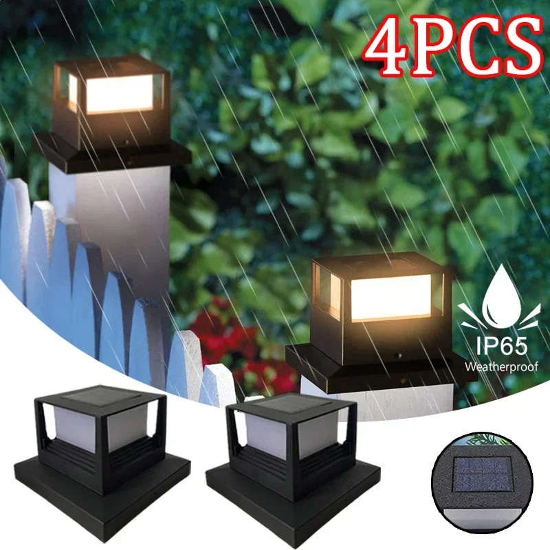 Vodotesná lampa LED svetlo lampa solárne panelové panelové potrubie záhradná ulica Solárna slnečná žiarovka Light Light Light Hot Solar stĺp stĺp