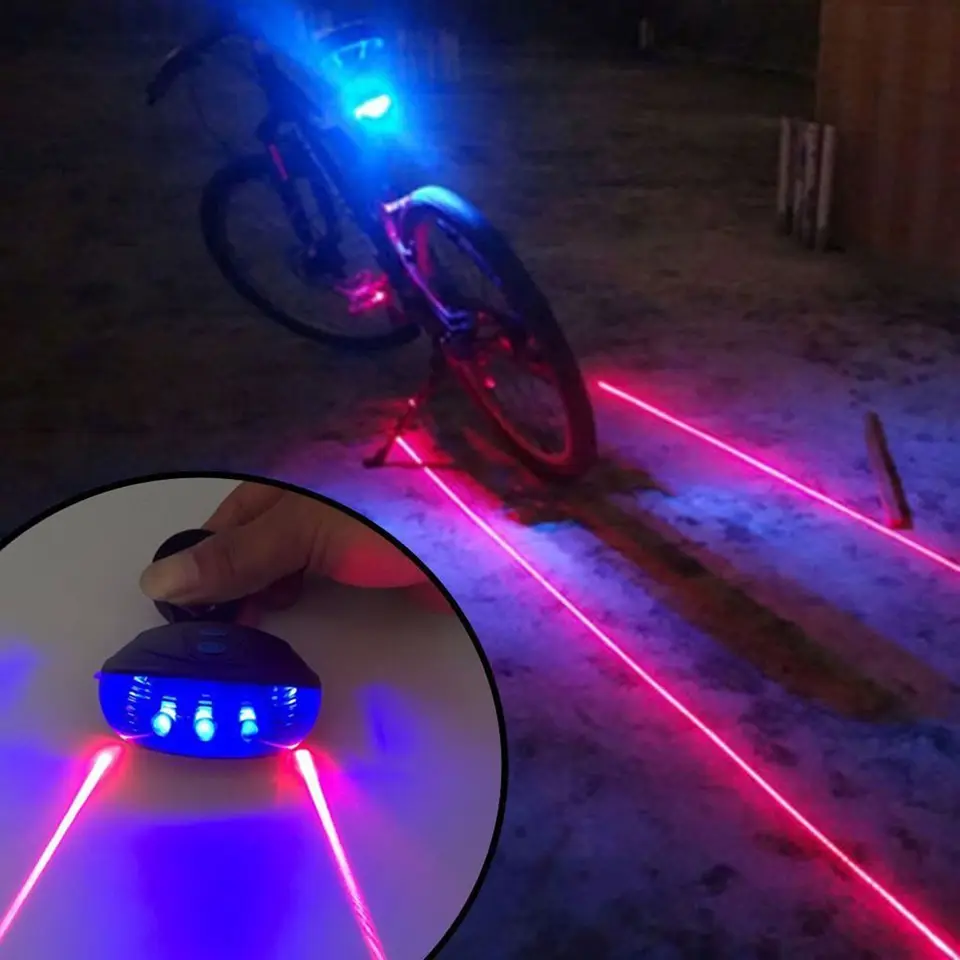 Vodotesné bicykle cyklistické svetlá zadné svetlá LED laserové bezpečnostné výstrahy bicyklov bicykel bicykel chvost