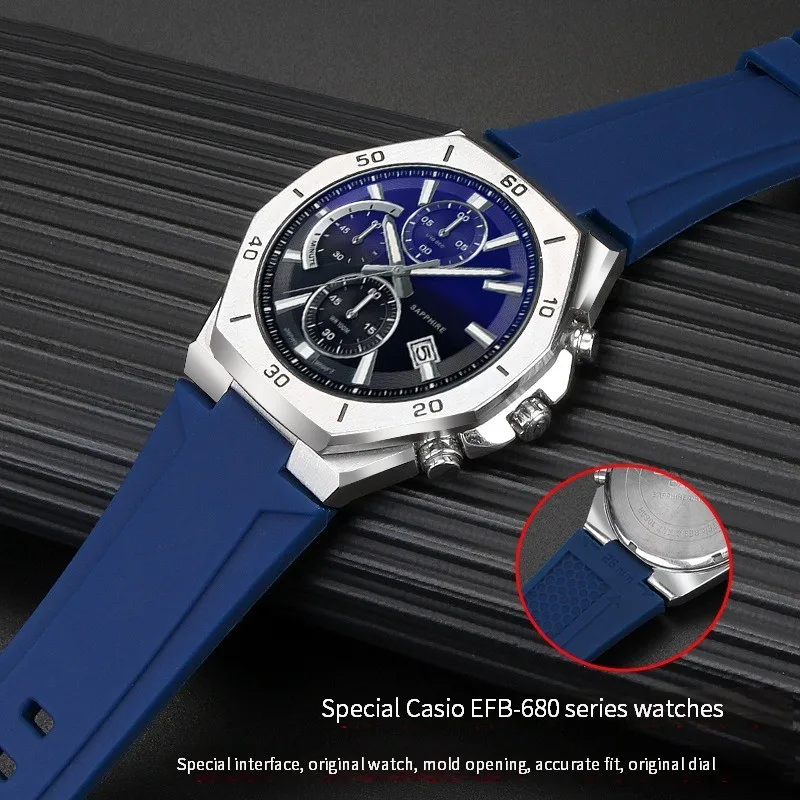 Vodotesné gumové hodinky pre Casio G-Shock EFB-680 ECB-10PB/DP/YD/HR GST-B400 EDIGIC Series 24 X14MM Men