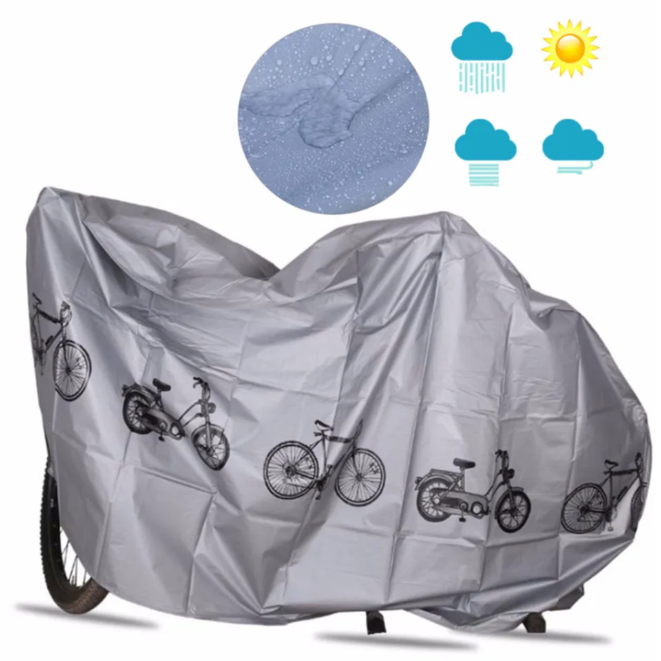 Vodotesné pokrývajúce bicykle Polyester chráni pred slnečným prachom sivá čierna 180 g 200*100 cm elektrických vozidiel