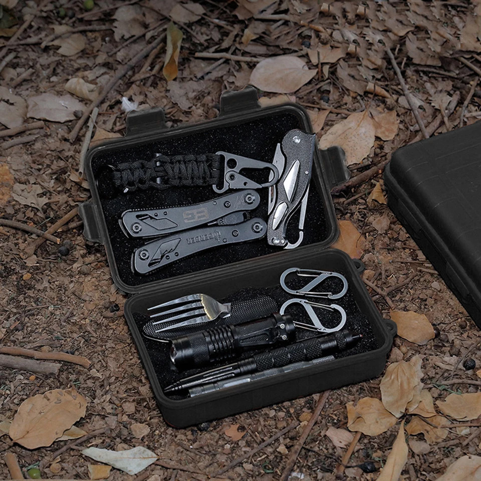 Vodotesné prežitie suchého boxu prežitie vzduchotesné puzdro Prenosné úložné skrinky Plastové náradie EDC Storage Container Puzdro pre vonkajšie úložisko prevodovky