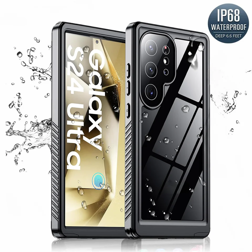 Vodotesné puzdro IP68 pre Samsung S24 Ultra S23 Fe S22 Ultra A54 A15 A25 A34 A13 A33 A53 A55 Plne ťažký vodný kryt nárazu nárazov