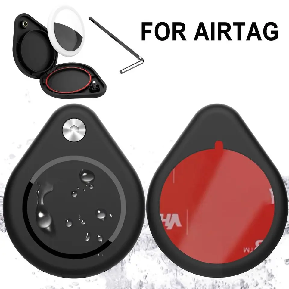 Vodotesné puzdro na držiak s lepiacou nálepkou proti nárazu proti likvidovanej ochrannej kryte shell pre Apple Airtag