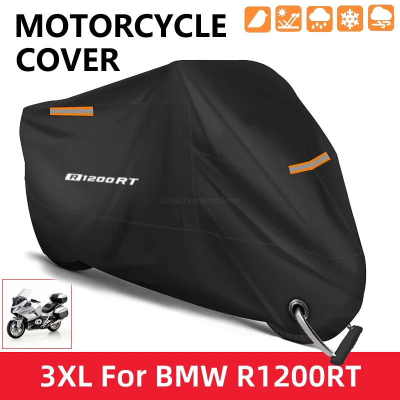 Vodotesný kryt na motocykel Vonkajší kolobežník UV ochranný kryt prachového obalu pre BMW R1200RT R1200 RT R 1200RT 2004-2013
