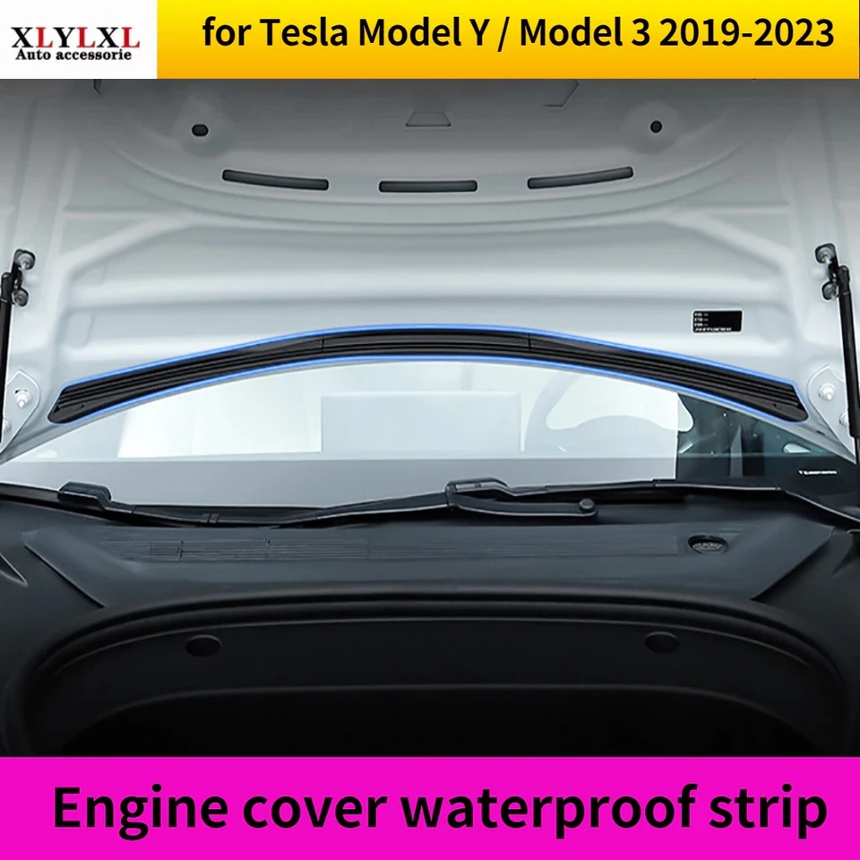 Vodotesný pruh strojovne pre Tesla Model 3 Model 3 Motor Cover Cover Gumer Strip pre Tesla Model Y