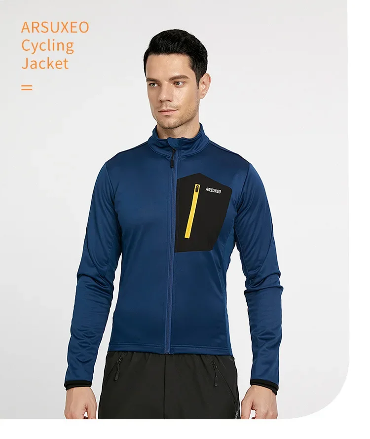 Vodíodná vodotesná reflexná cyklistická bunda Muži turistické kemping Priedušné športové oblečenie Jeseň a zimná bežecká fitness fleece
