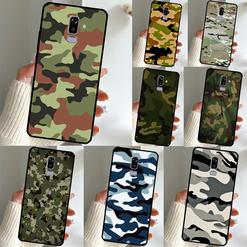 Vojenská armáda Camouflage Pattern Case pre Samsung Galaxy J5 2016 J1 A3 A5 J3 J7 2017 A6 A8 A7 A9 J8 J4 J6 Plus 2018