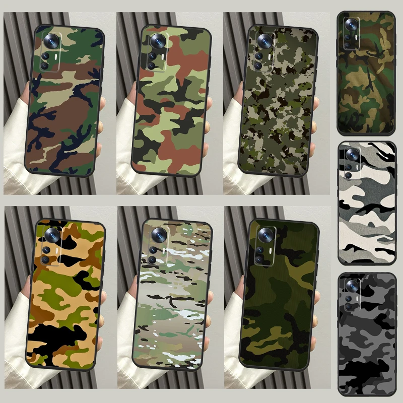 Vojenská armáda Camouflage Pattern Telefón puzdro pre Xiaomi 12T Pro 11T 11 12 13 Lite Cover pre POCO F5 X5 X3 PRO M5 F3 F4 X4 GT