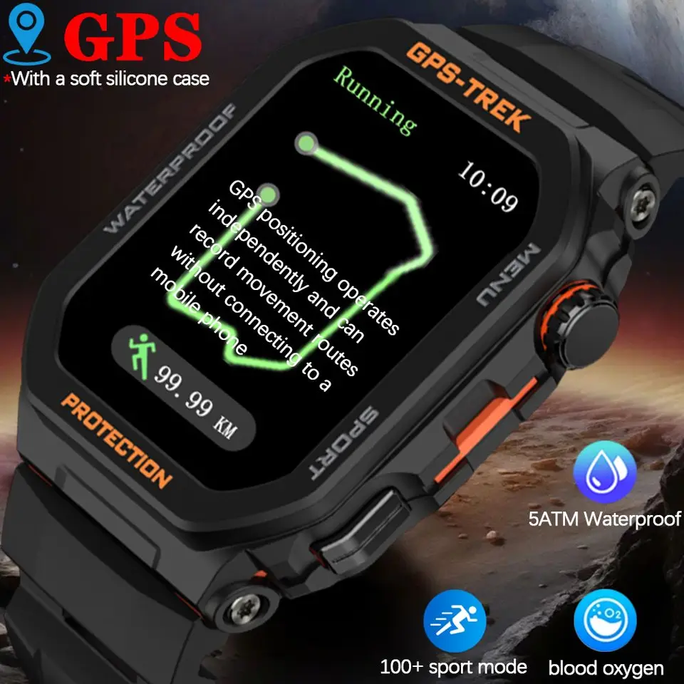 Vojenská trieda GPS Chip Smart Watch