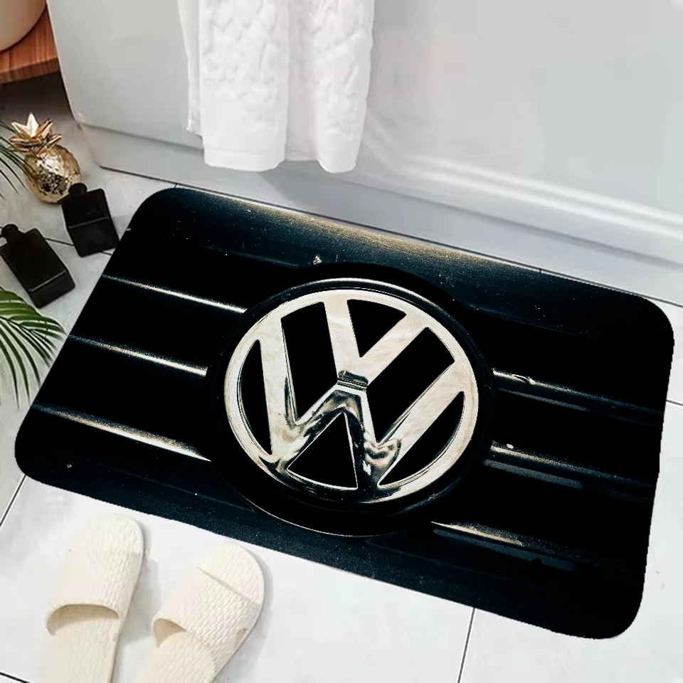 Volkswagen Logo Carpet pre domáci vstup do vonkajších vecí pre domácu dekoráciu doplnky kuchynské koberce podlahové rohože
