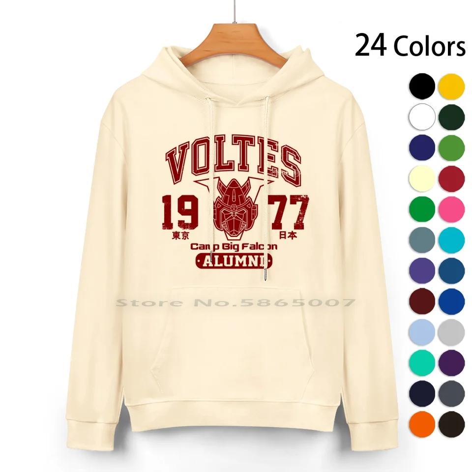 Voltes v Alumni Cotton Hoodie Sweater 24 Colors Voltes v Japonsko Robot Japanese Robot Camp Big Falcon Anime Manga Zz Mecha hračky