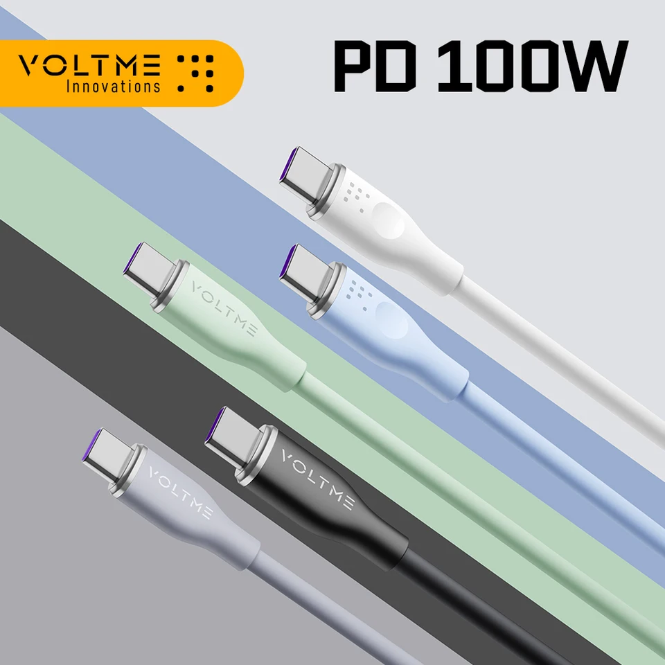 Voltme USB C Typ rýchleho nabíjačky kábel PD 100W 5A mobilný telefón QC4.0 USB kábel typu C pre MacBook iPad Samsung Xiaomi
